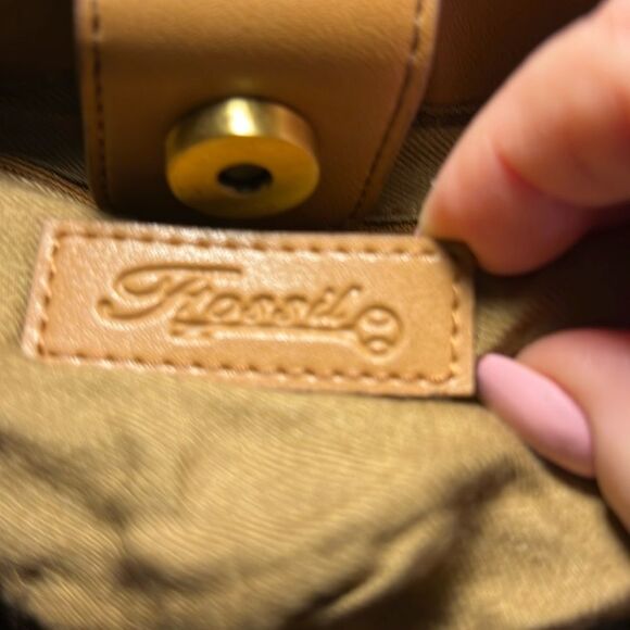 Fossil Tan and Brown Floral Shoulder Bag - Picture 9 of 11